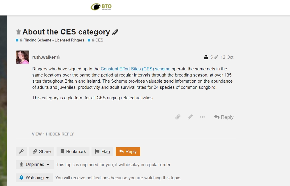 Screenshot of an open Topic thread Screenshot of an open Topic thread