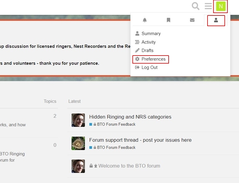 Screenshot showing how to find the Preferences menu Screenshot showing how to find the Preferences menu